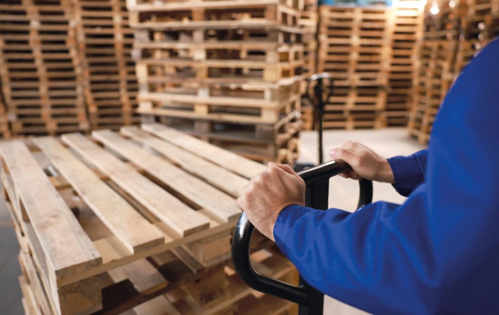 Auditoría de inspección y conteo de pallets